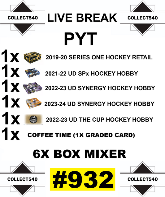 PICK YOUR TEAM BREAK (6X BOX MIXER) - PYT HOCKEY #932